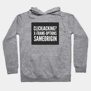 Secure Coding Clickjacking X-Frame-Options SAMEORIGIN Black Background Hoodie